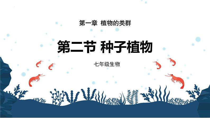 人教版(2024)七年级生物上册第二单元1.2种子植物精品课件ppt01
