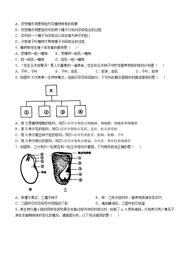 山東省德州市陵城區(qū)2024-2025學(xué)年八年級(jí)上學(xué)期期中生物學(xué)試題第2頁(yè)