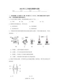 福建省莆田市荔城区莆田第八中学2024～2025学年八年级(上)期中生物试卷(含答案)