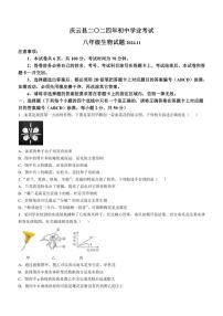 山东省德州市庆云县2024～2025学年八年级(上)期中生物试卷(含答案)