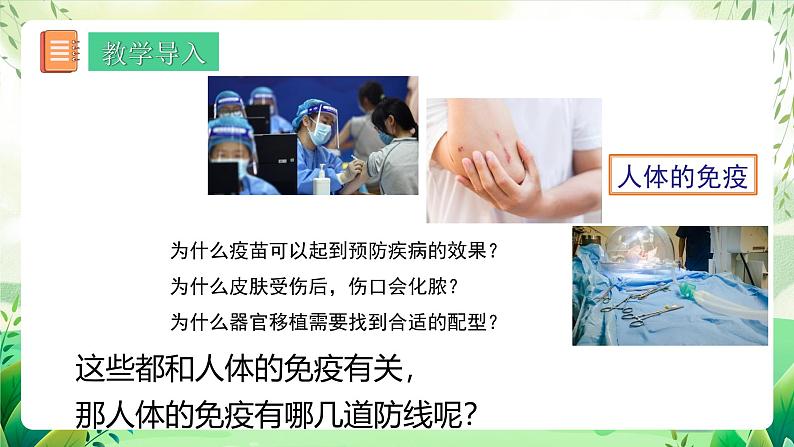 人教版八下生物 第二节 8.1.2《免疫与计划免疫 》课件第3页