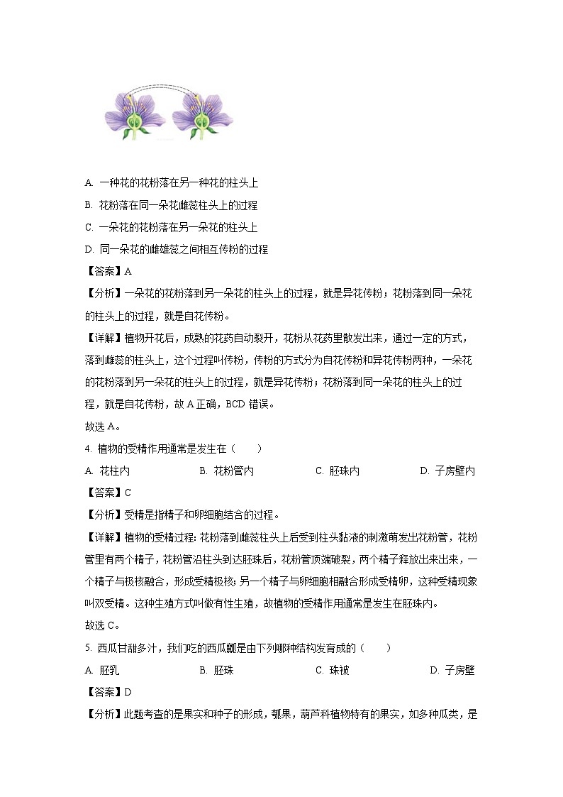 2023-2024学年山东省菏泽市鲁西新区八年级(上)期中生物试卷(解析版)第3页