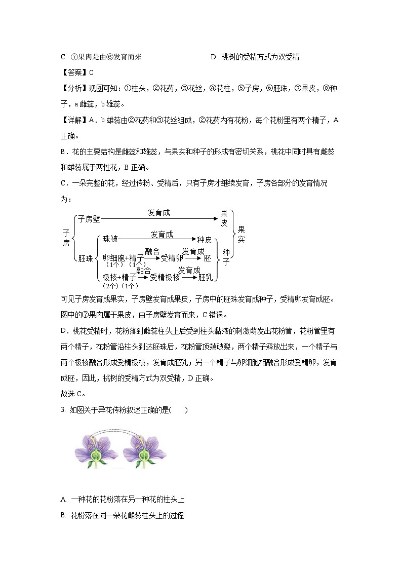 2023-2024学年山东省菏泽市牡丹区八年级(上)期中生物试卷(解析版)第2页