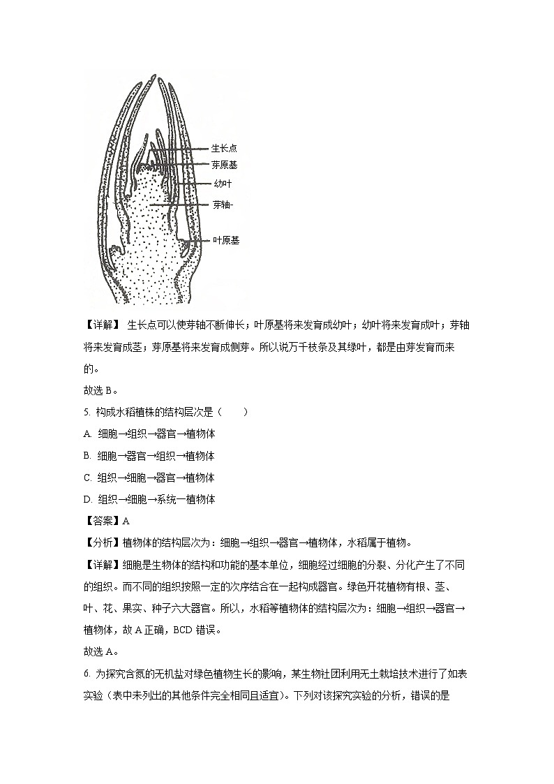 2023-2024學(xué)年山東省青島市嶗山區(qū)實(shí)驗(yàn)學(xué)校七年級(jí)(上)12月月考生物試卷(解析版)第3頁