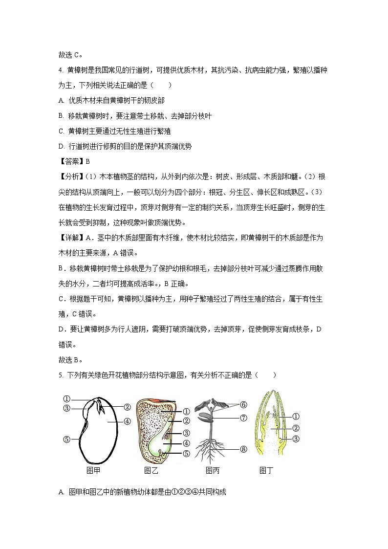2023-2024学年山东省潍坊市潍城区八年级(上)期中生物试卷(解析版)第3页