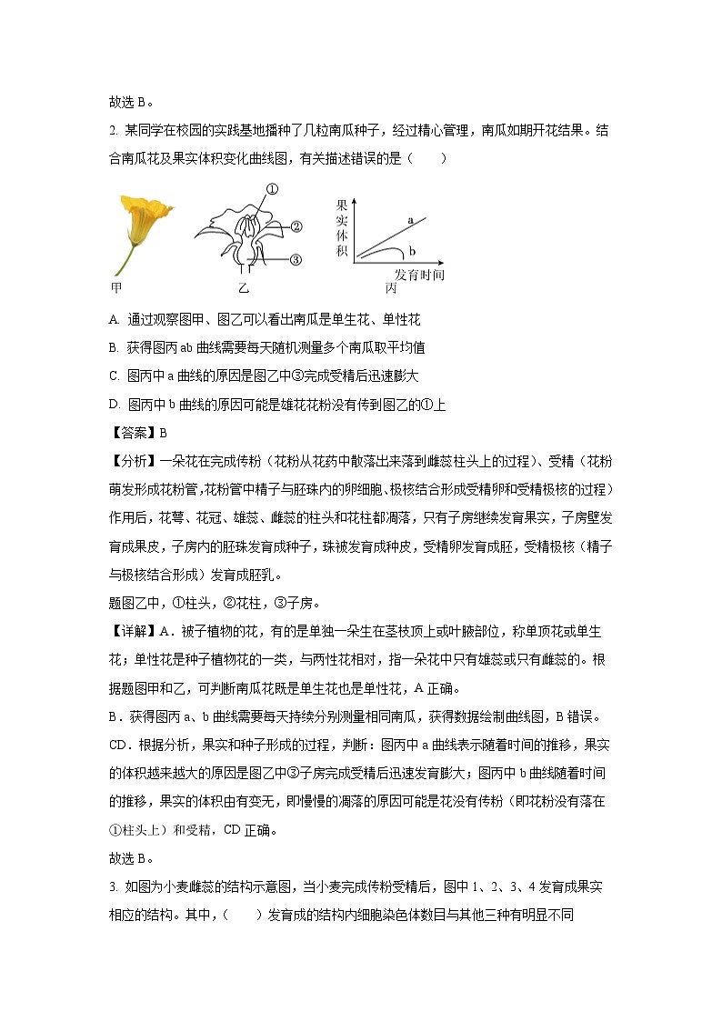 2023-2024学年山东省潍坊市临朐县等八县区八年级(上)期中生物试卷(解析版)02