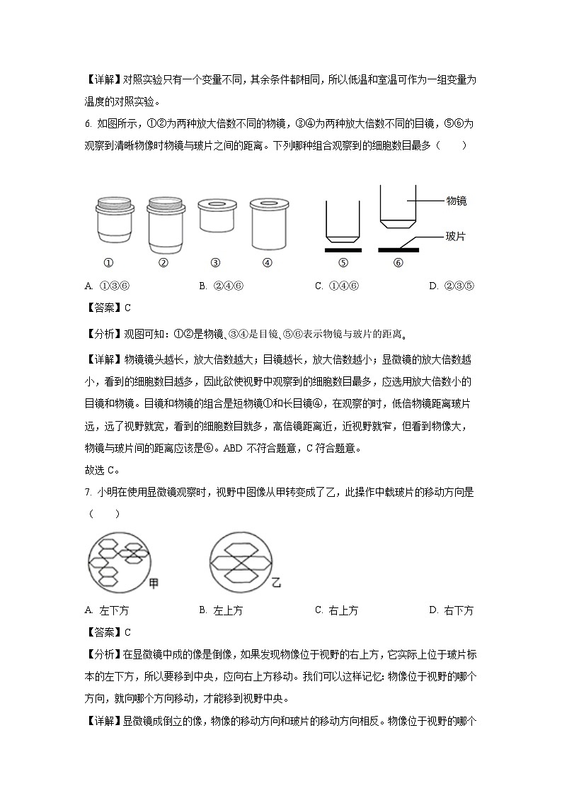 2023-2024学年山东省滨州市无棣县七年级(上)第一次月考生物试卷(解析版)第3页