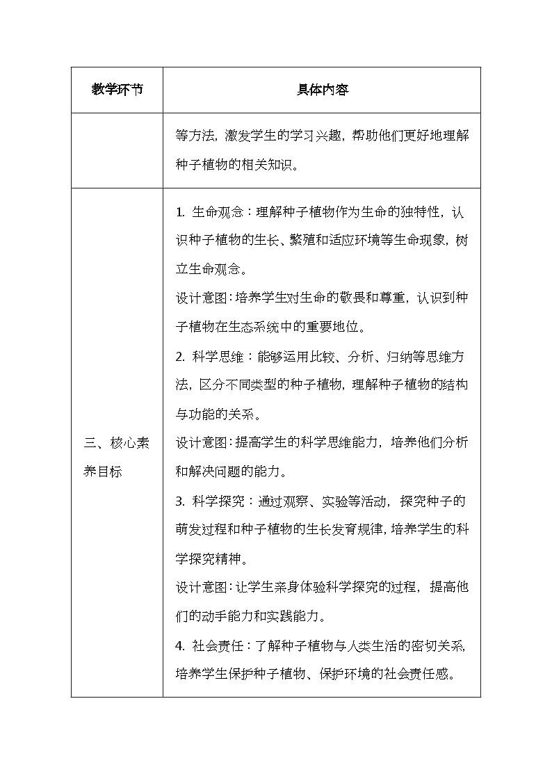 冀少版(2024新版)七年级上册生物第二单元《生物的多样性》1.2.2《种子植物》教案第2页