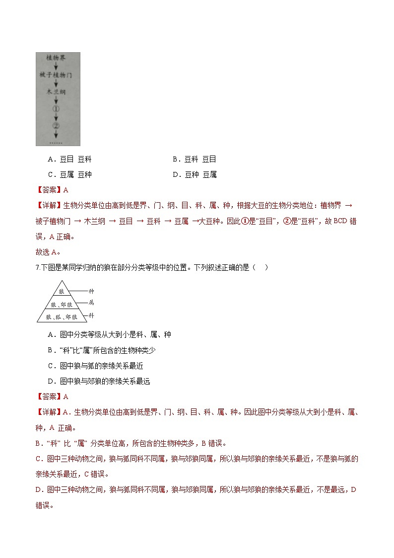 2.4.2 从种到界(分层培优练)(解析版)第3页
