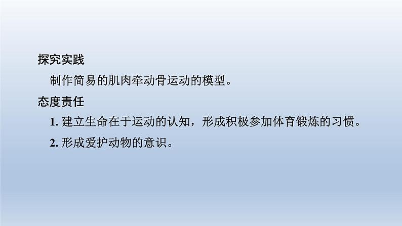 2024八年级生物上册第五单元生物圈中的其他生物第二章动物的运动和行为第一节动物的运动课件(人教版)第3页