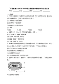 河北省唐山市2024-2025学年八年级上学期期末考试生物试卷(含答案)