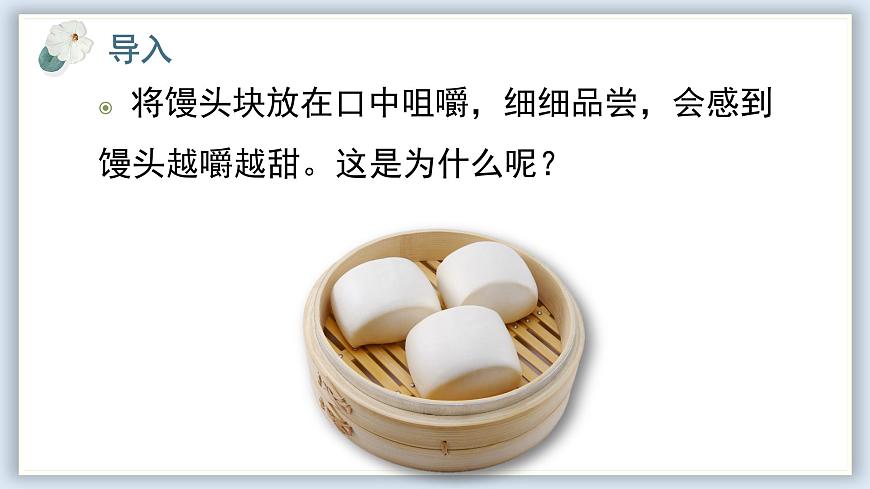 【核心素養(yǎng)目標(biāo)】冀少版初中生物七年級(jí)下冊(cè)《食物在口腔內(nèi)的消化》課件pptx第2頁(yè)