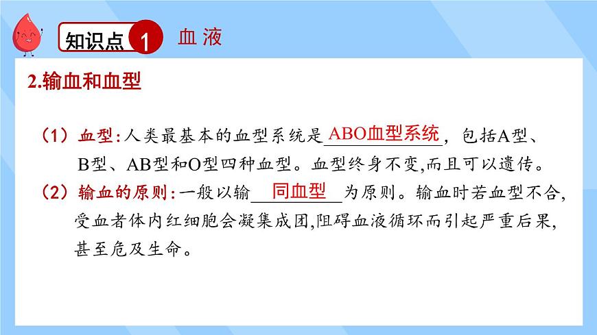 北師大版（2024）生物七年級下冊--第7章 人體的物質(zhì)運(yùn)輸 章末復(fù)習(xí)（課件）第6頁