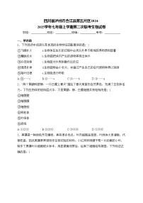 四川省泸州市合江县第五片区2024-2025学年七年级上学期第二次联考生物试卷(含答案)