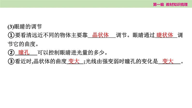 2025年中考知识整理七年级生物上册第十五课时 人体生命活动的调节和人类活动对生物圈的影响课件PPT第4页