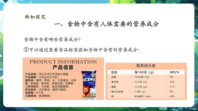 【大单元整体教学设计】北师大版版生物七下 4.6.1 人类的食物 课件第6页