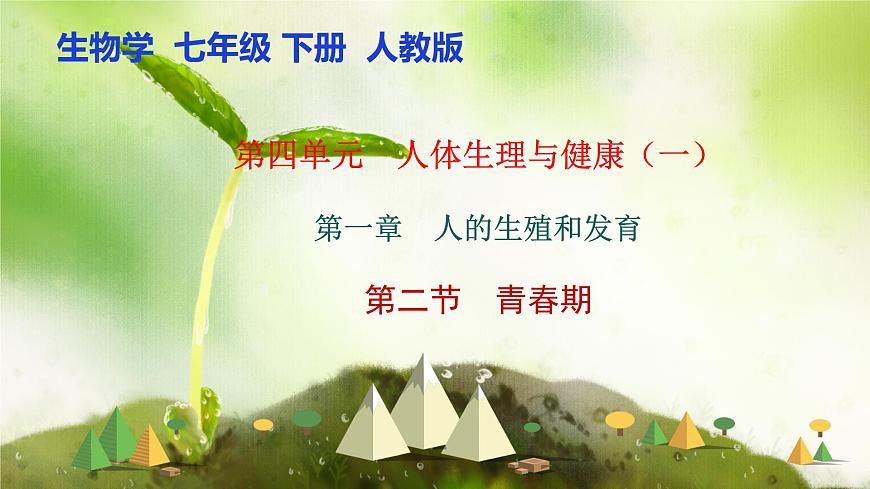 【核心素養(yǎng)】人教版初中生物七年級下冊4.1.3《青春期》課件第1頁