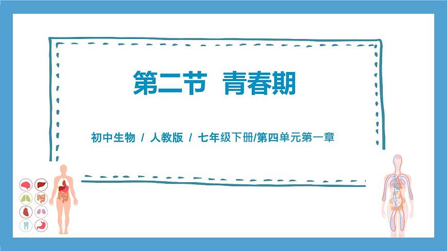 人教版初中生物七年級下冊4.1.2《青春期》課件第1頁