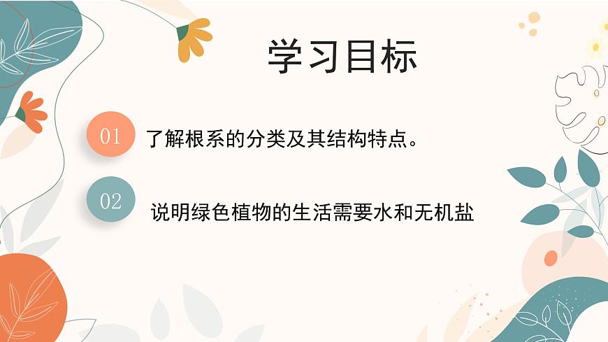 【核心素養(yǎng)目標(biāo)】濟(jì)南版初中生物七年級下冊3.1.1《植物的根能夠吸收水和無機(jī)鹽》課件第3頁
