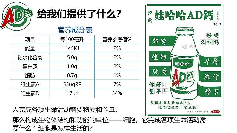 2.2.2 细胞是生命活动的单位(2024秋) 2024北师大版七年级生物上册课件第3页