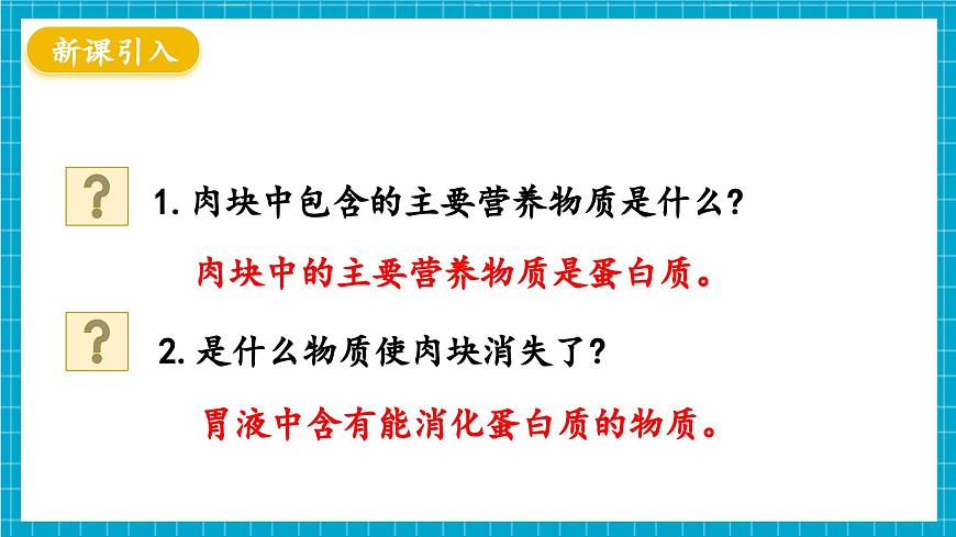 【新教材】冀少版生物七年級(jí)下冊(cè)3.1.3 食物的消化和營養(yǎng)物質(zhì)的吸收(二、食物在胃腸內(nèi)的消化) 課件第4頁