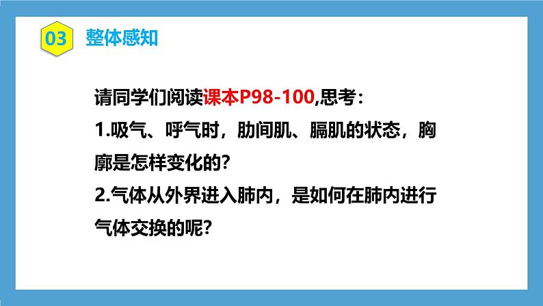 人教版初中生物七年级下册4.3.2《发生在肺内的气体交换》课件第5页