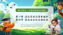 【核心素养优质课】冀少版生物七年级下册 3.1.4食品安全和合理饮食（课件+同步教案+导学案+分层作业）