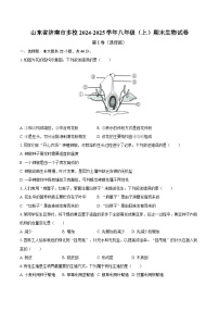 山东省济南市多校2024-2025学年八年级（上）期末生物试卷