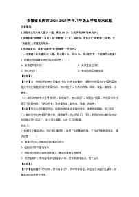 安徽省安庆市2024-2025学年八年级(上)期末生物试卷（解析版）