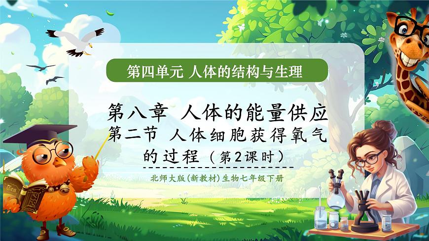 【大單元】北師大版生物七下 4.8.2.2人體細(xì)胞獲得氧氣的過程（第2課時） 課件(共27張PPT)第1頁