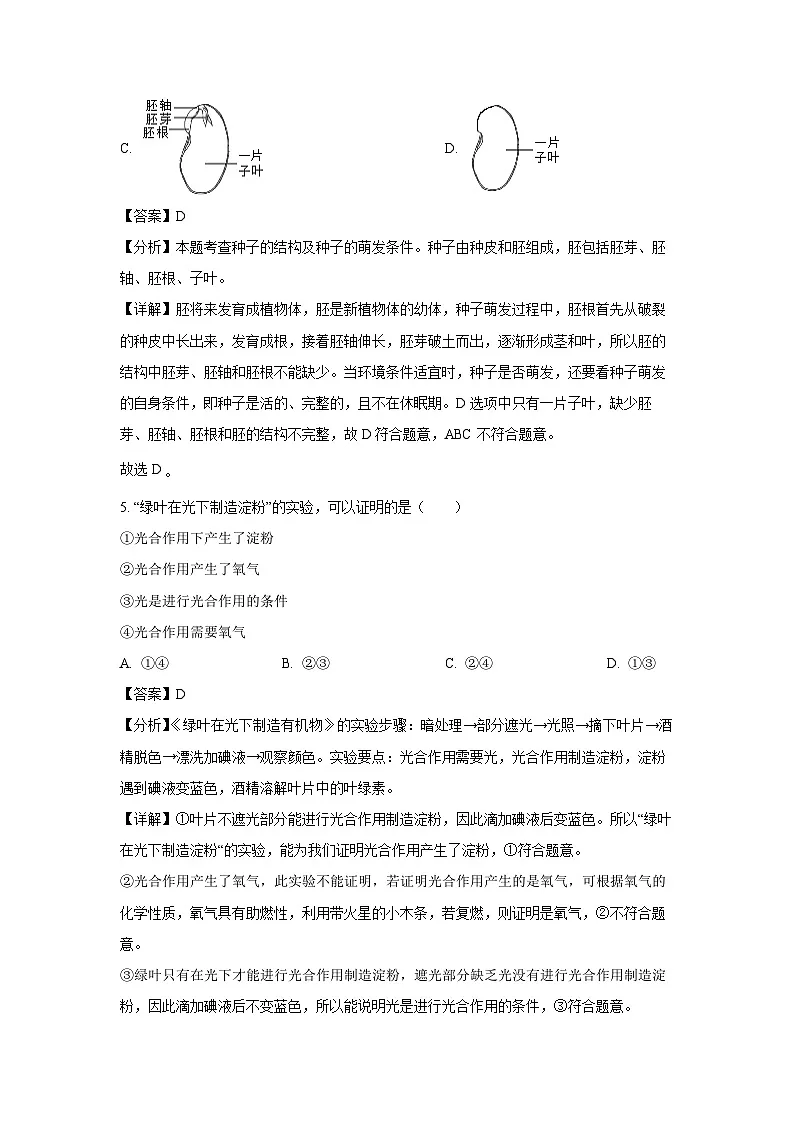 2024~2025学年河北省张家口市怀安县八年级上学期期末生物试卷(解析版)第3页