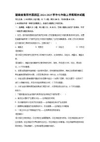 2024~2025学年湖南省衡阳市蒸湘区七年级上学期期末生物试卷（解析版）