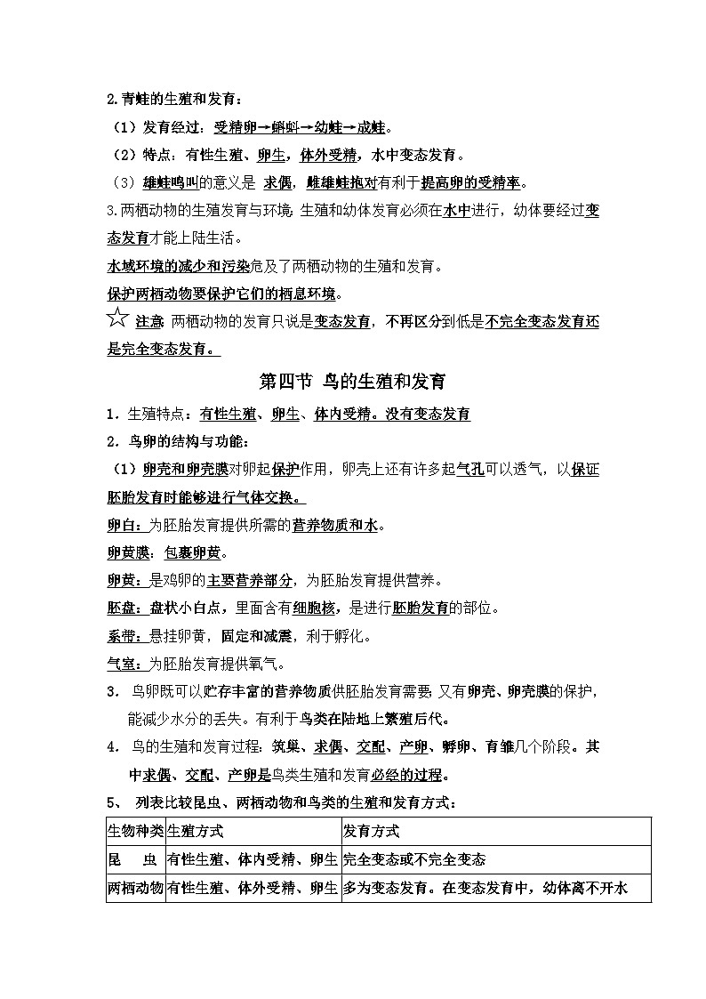 人教版八年级下册生物中考复习全册知识点提纲第3页