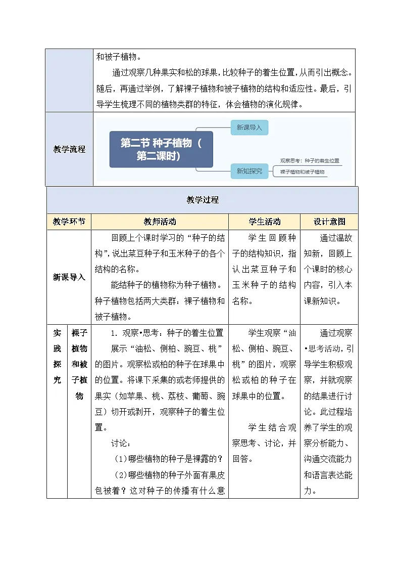 《2.1.2.2种子植物(第二课时)》教案第3页