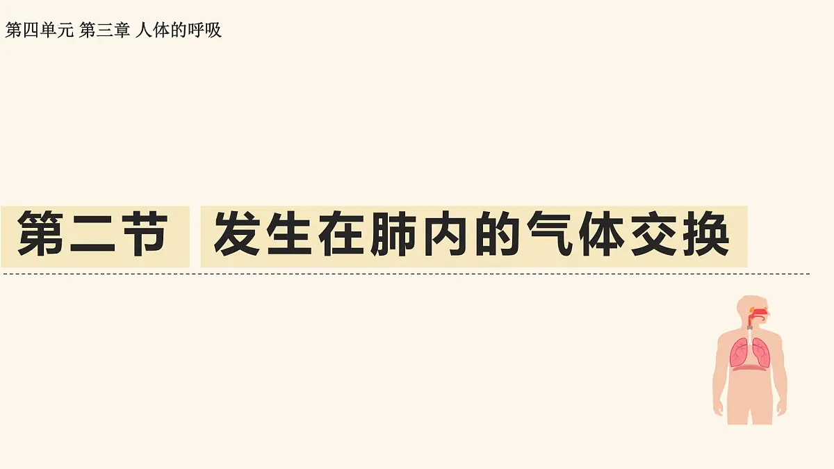 4.3.2 发生在肺内的气体交换 课件-2024-2025学年人教版生物七年级下册第1页