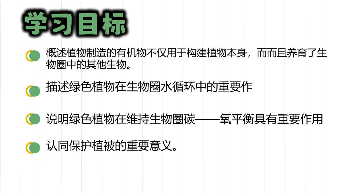 初中 生物 人教版(2024) 七年级下册3.2.4 植物在自然界中的作用 课件第2页