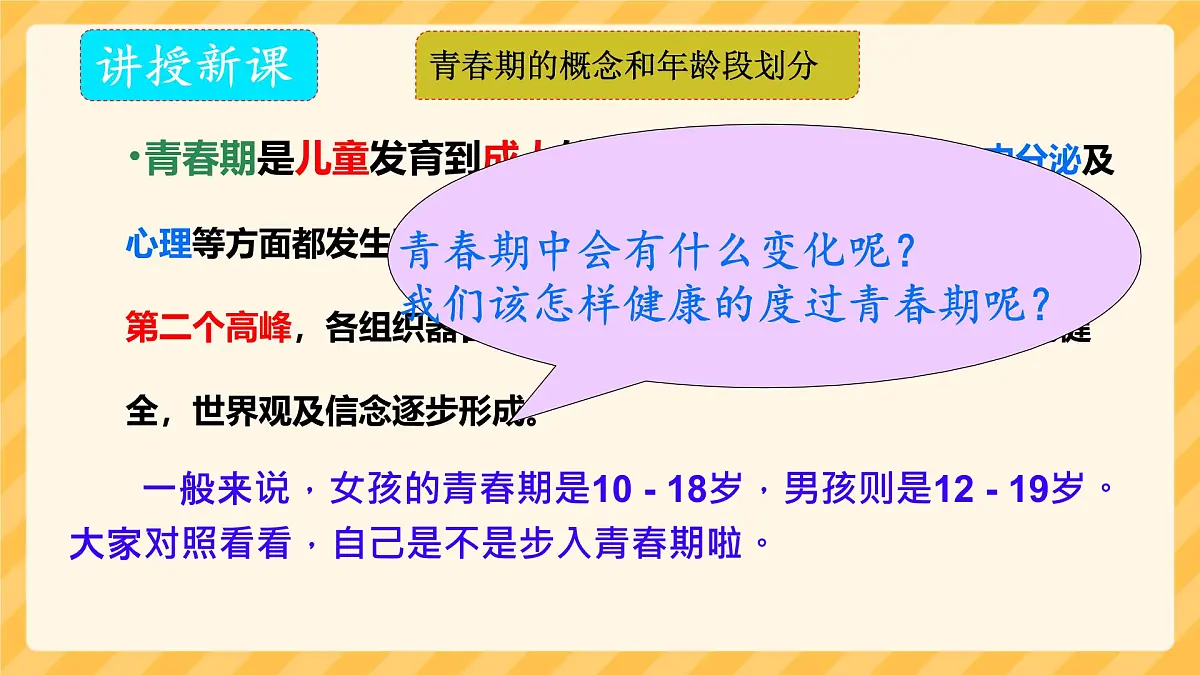 初中 生物 人教版(2024)七年级下册4.1.2 青春期 课件第3页