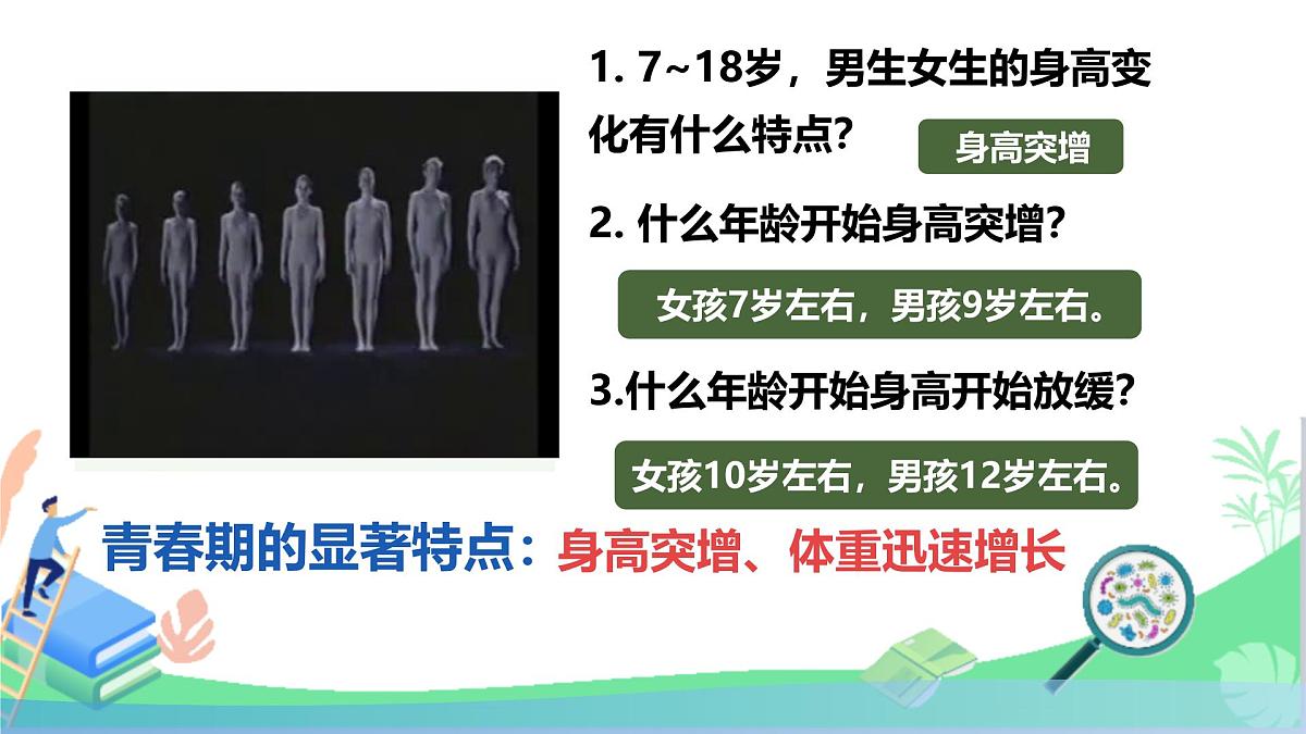 初中 生物 人教版(2024) 七年级下册(2024) 第四单元第二节 青春期 课件第7页