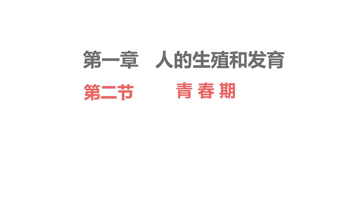 初中 生物 人教版(2024)七年级下册4.1.2 青春期 课件第1页