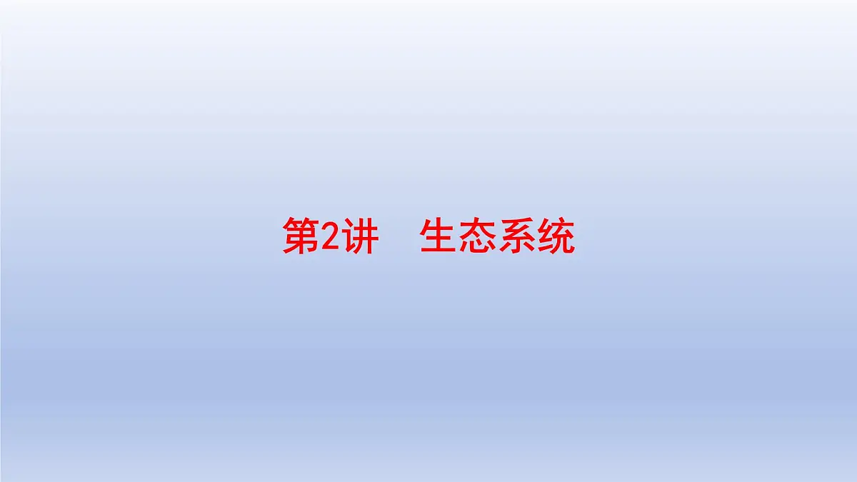 2025年初中生物会考一轮复习课件:第2讲 生态系统第1页