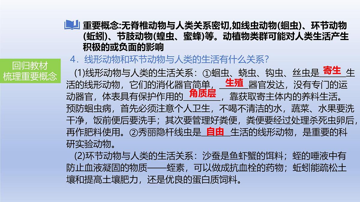 2025年初中生物会考一轮复习课件:第21讲 动物的类群——无脊椎动物第6页