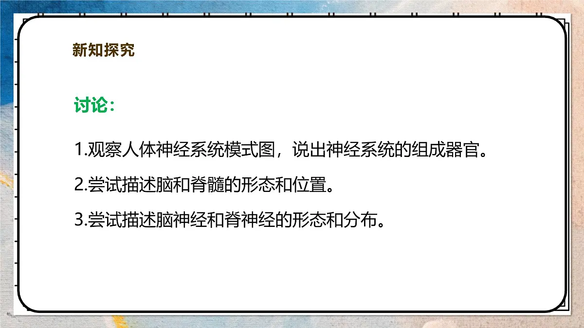 2024-2025学年北师大版生物七年级下册 4.10.1.1神经系统与神经调节(第一课时) 课件第7页