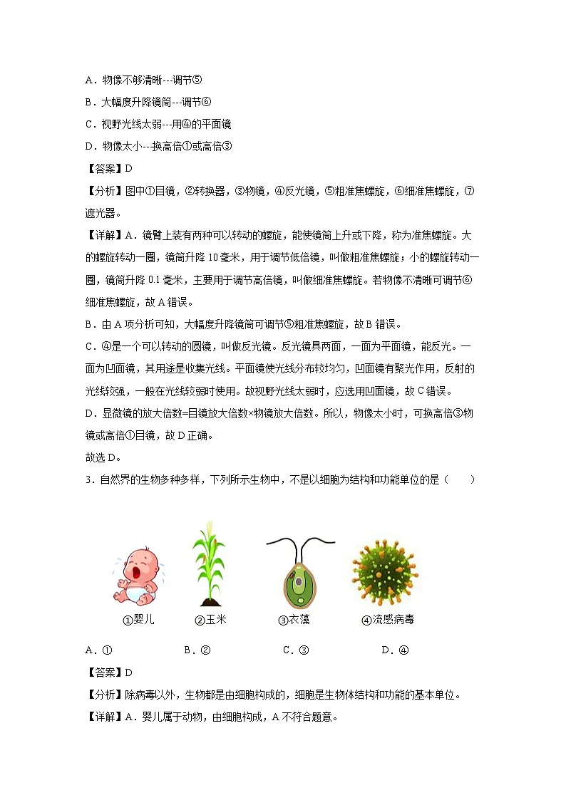备战2025年中考模拟卷07(重庆专用)生物试卷(解析版)第2页
