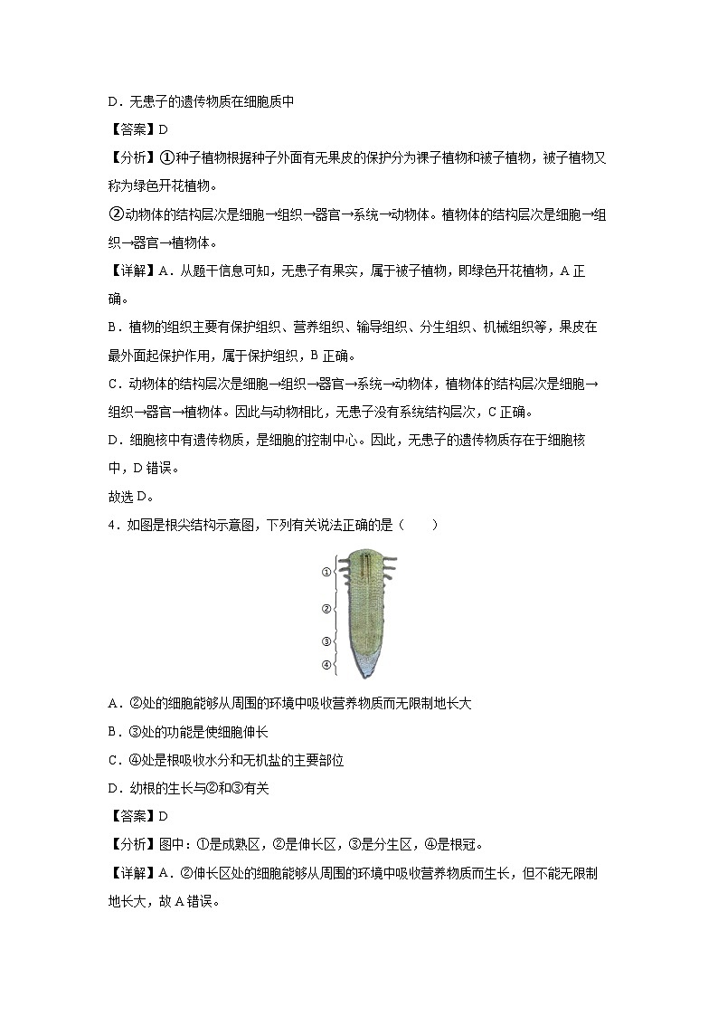 备战2025年中考模拟卷05(全国通用)生物试卷(解析版)第3页