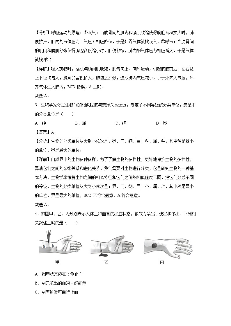 备战2025年中考模拟卷03(重庆专用)生物试卷(解析版)第2页