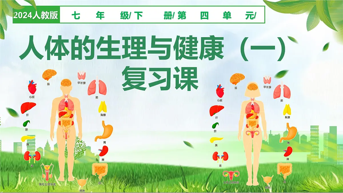 第四单元 人体生理与健康(单元复习课件)-2024-2025学年七年级生物下册(人教版2024)第1页
