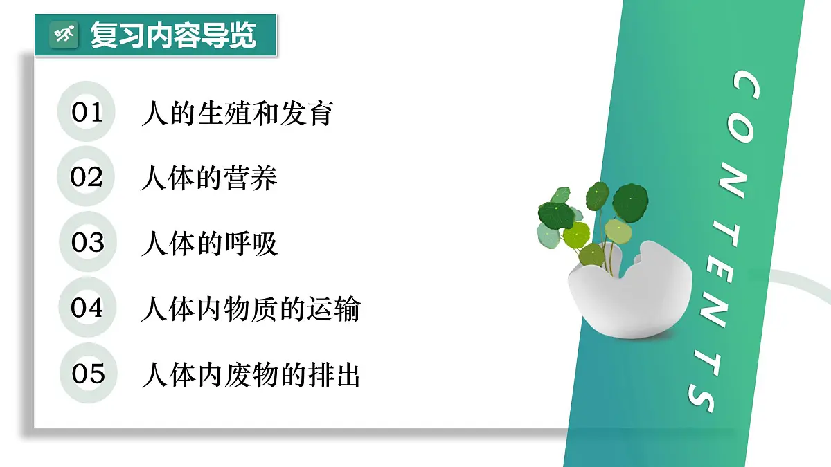 第四单元 人体生理与健康(一)(复习课件)-2024-2025学年七年级生物下册(人教版2024)第2页