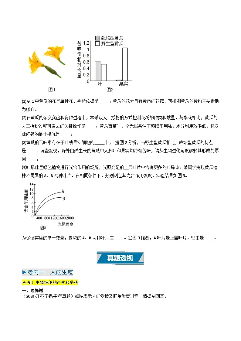 备战2025年中考生物真题分类汇编(江苏专用)专题11生物的生殖和发育(原卷版)第2页