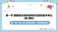 生物七年级上册（2024）细胞是生物体结构和功能的基本单位授课课件ppt