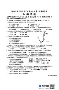 2025年山东省德州市乐陵市八年级第一次练兵考试生物试卷（中考模拟）